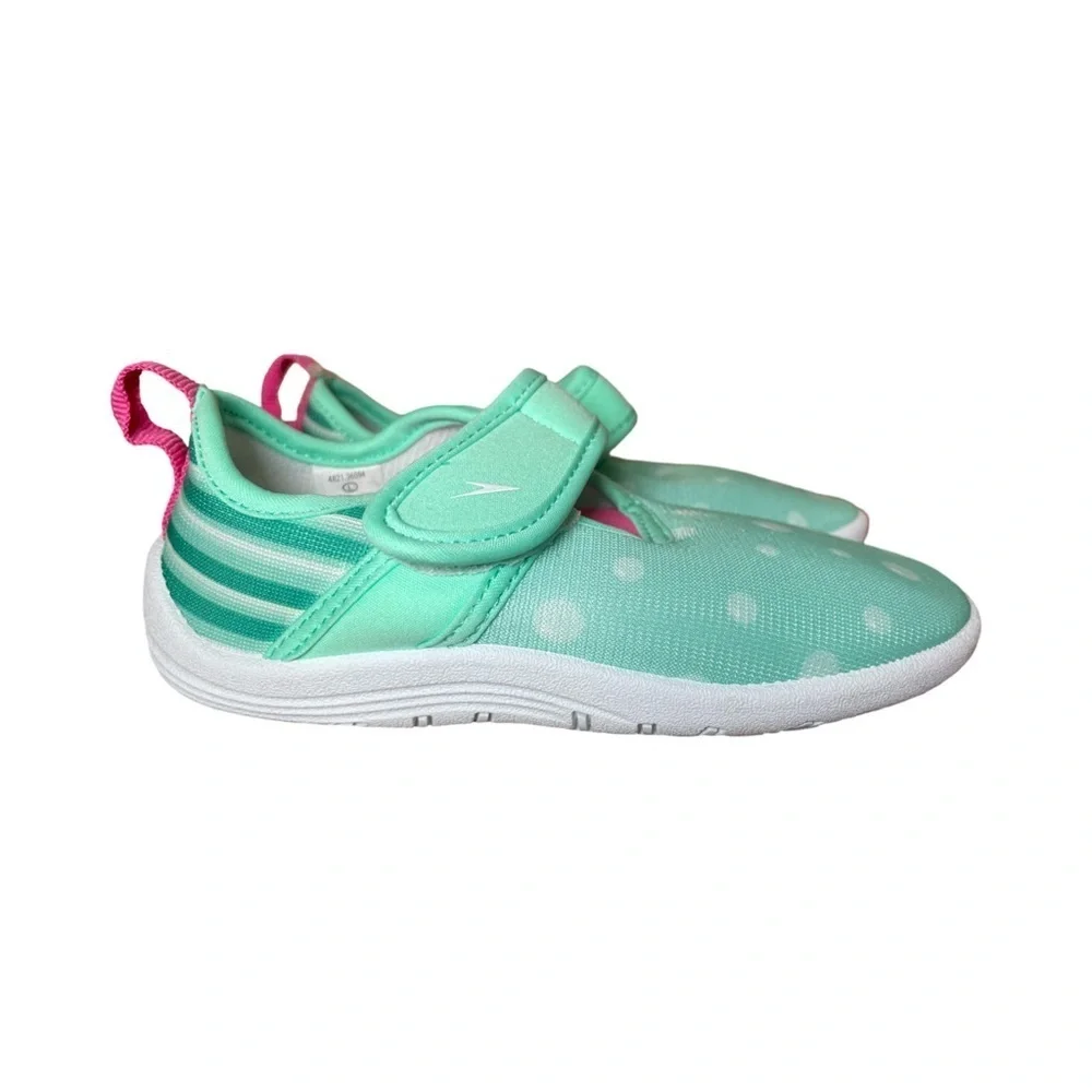 Speedo Toddler Water Shoes – Size Large-9-10 – Mint Green/White